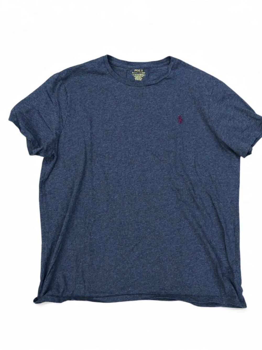 POLO RALPH LAUREN Custom Slim Fit T Shirt Men's XL Grey Logo Short Sleeve